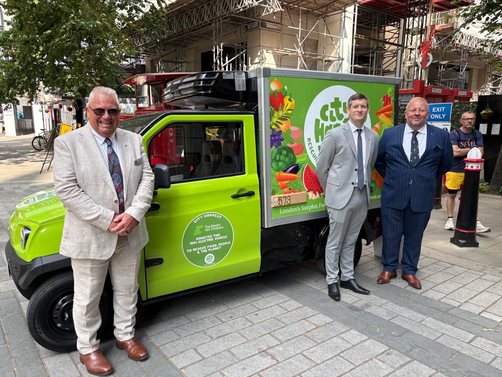 The team with the donated CitySprint in the City of London