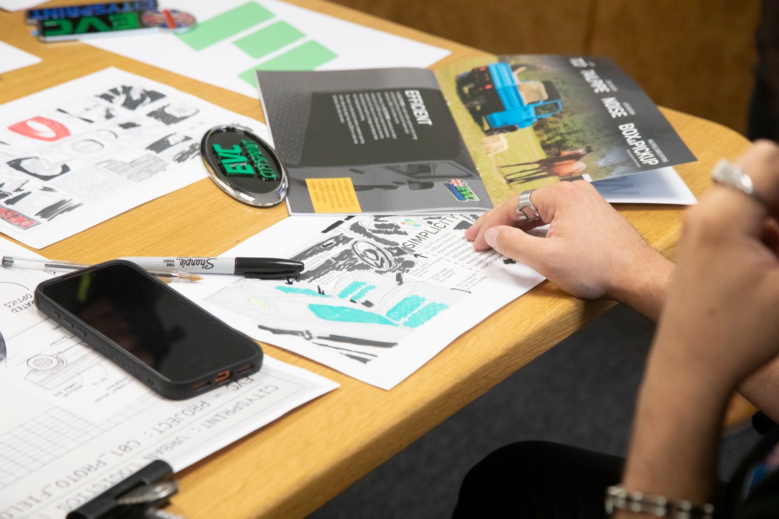 Detailed design sketches and blueprints for CitySprint