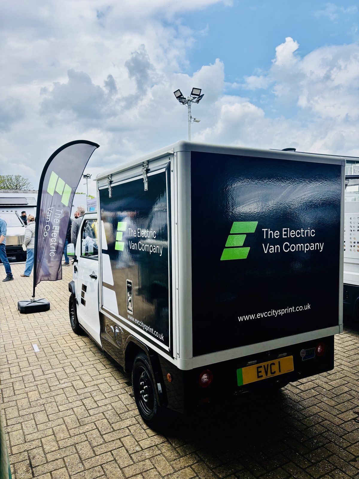 The Electric Van Company branded CitySprint on display