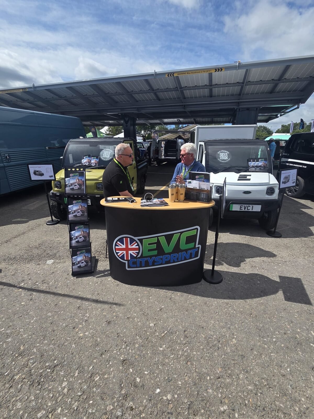 A steady flow of visitors to the EVC stand