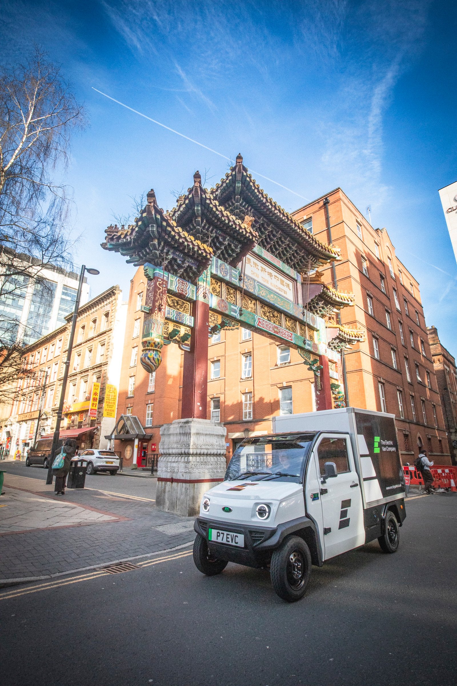 EVC CitySprint at Manchester Chinatown arch
